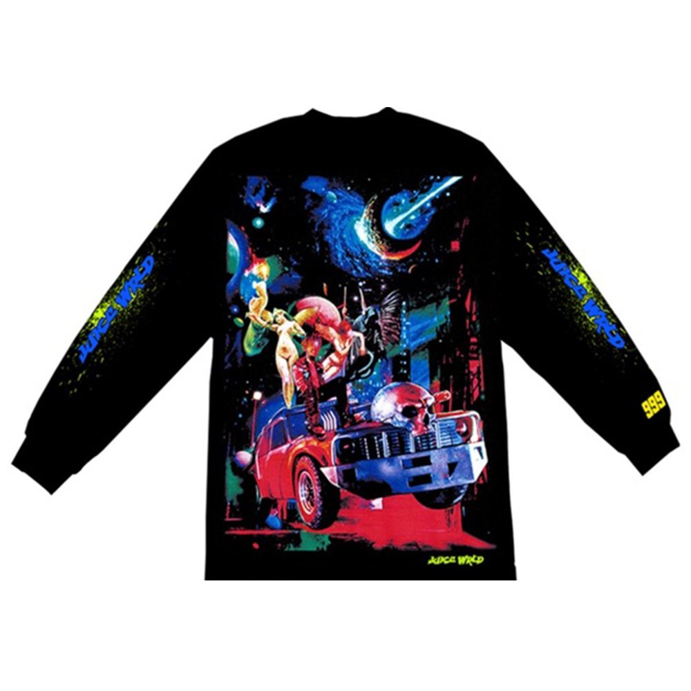 Cosmic graphic print, Sleeves print, Ribbed cuffs&hemline' Crew neck, Long sleeves, Relax fit,