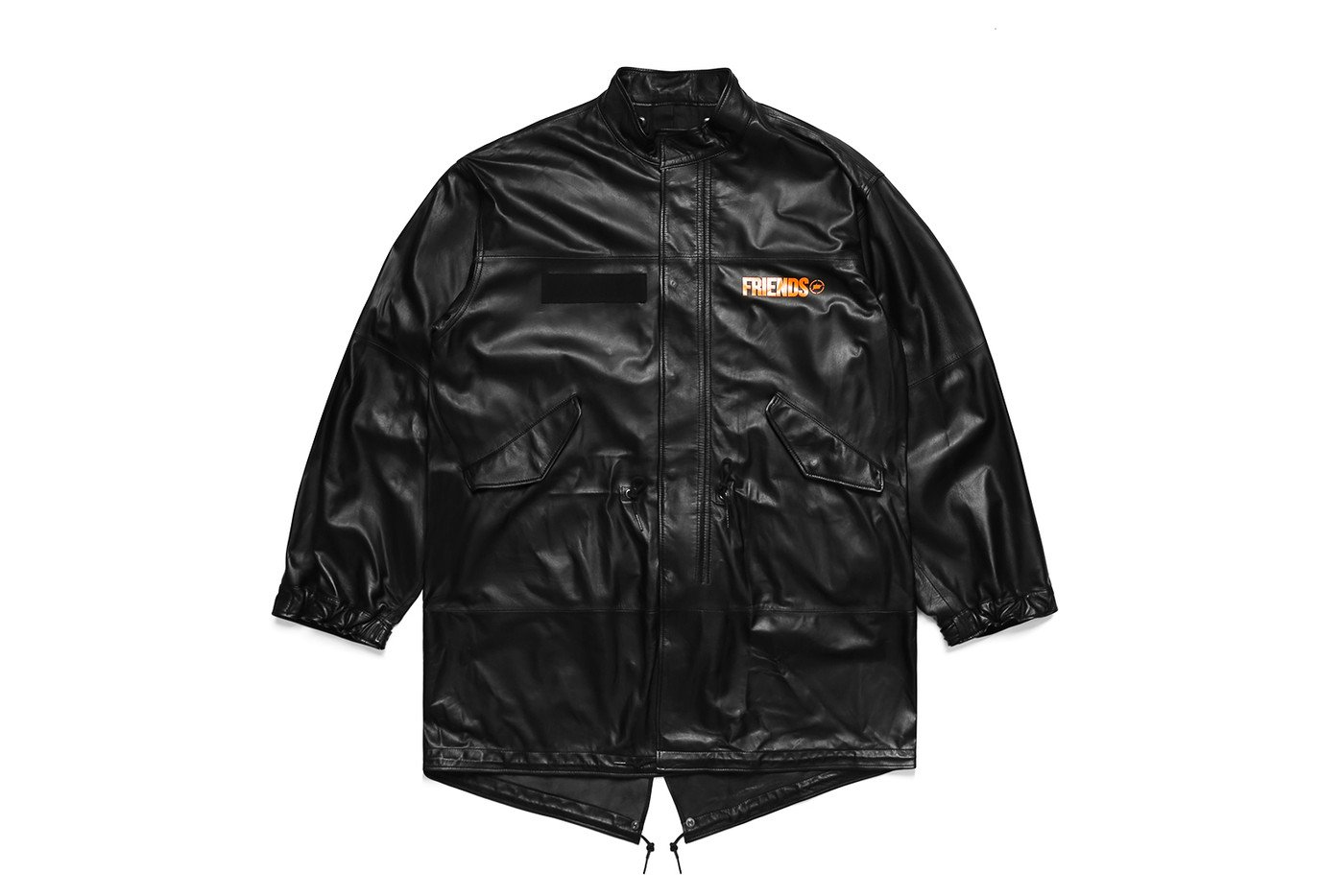 Vlone Fragment Leather Jacket - Black || New Arrival