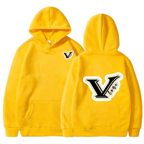 Vlone V logo Yellow Hoodie