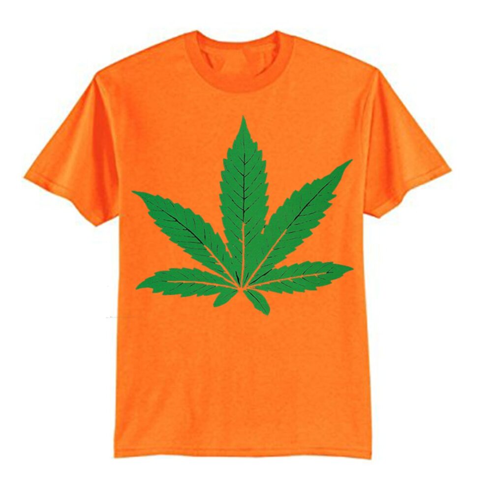Green Leafe Dr-Dre Vlone Orange Shirt