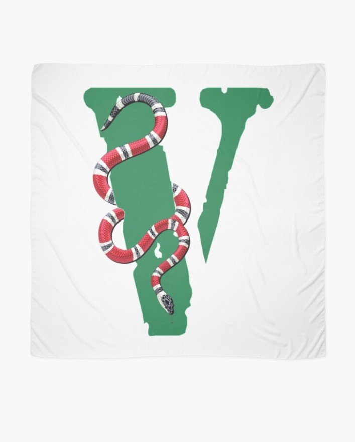 Vlone Snake Logo white Scarf