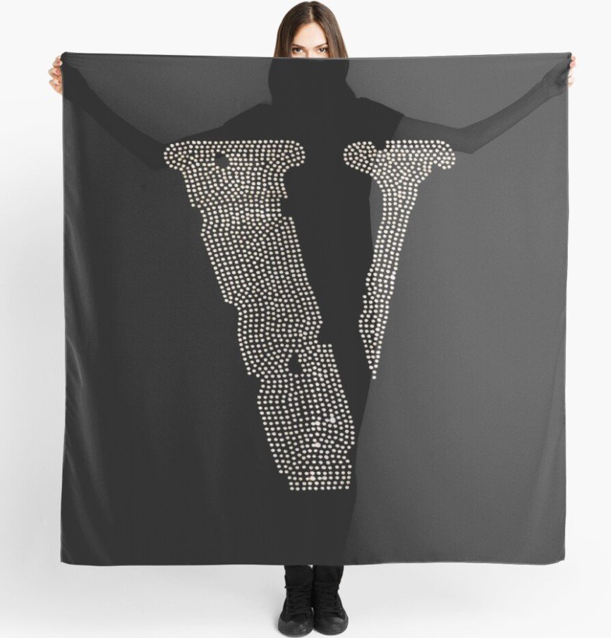 "Vlone Festival Pop Up Scarf: A trendy accessory for standout festival style."