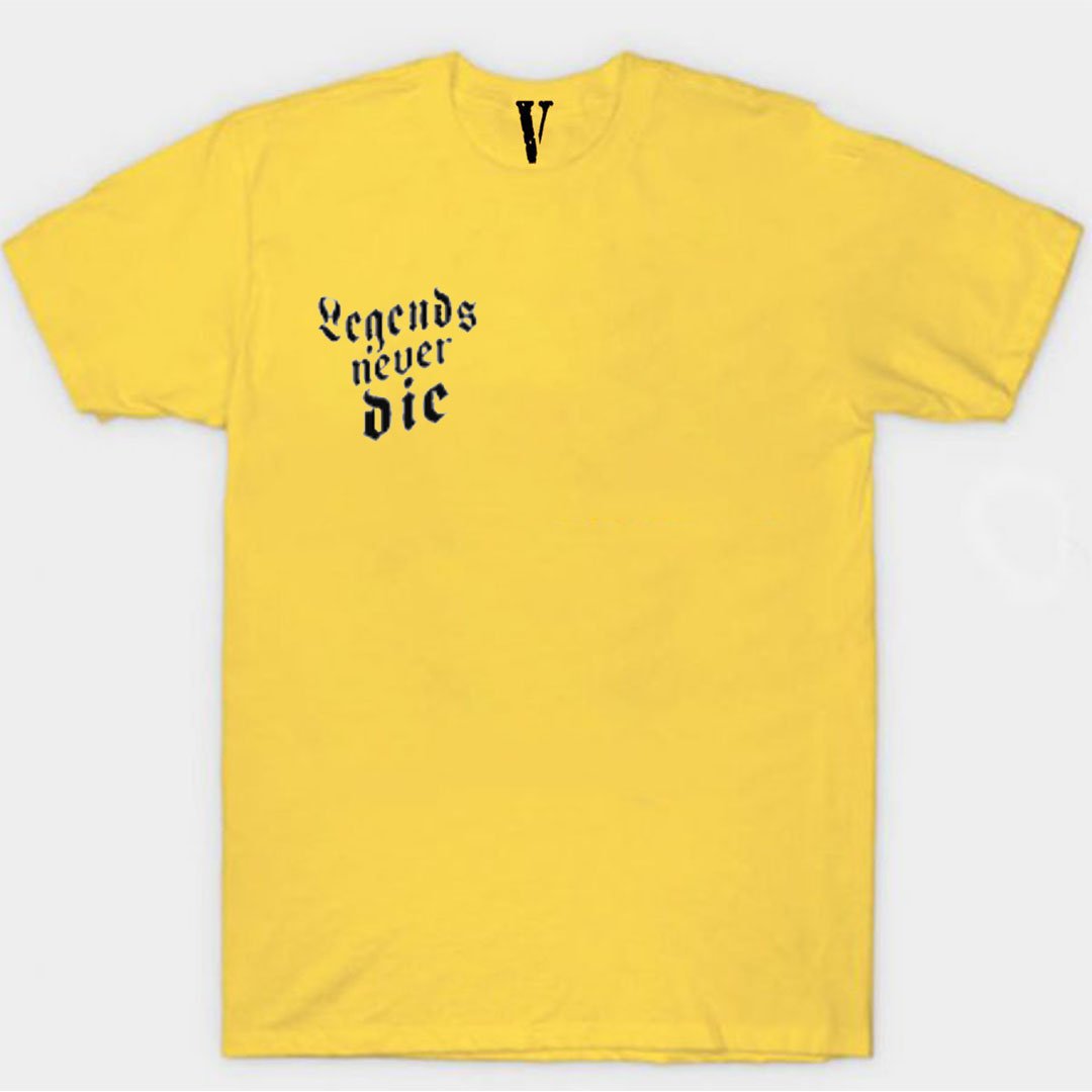 Juice Wrld x Vlone 999 LEGENDS NEVER DIE T-Shirt Black LARGE
