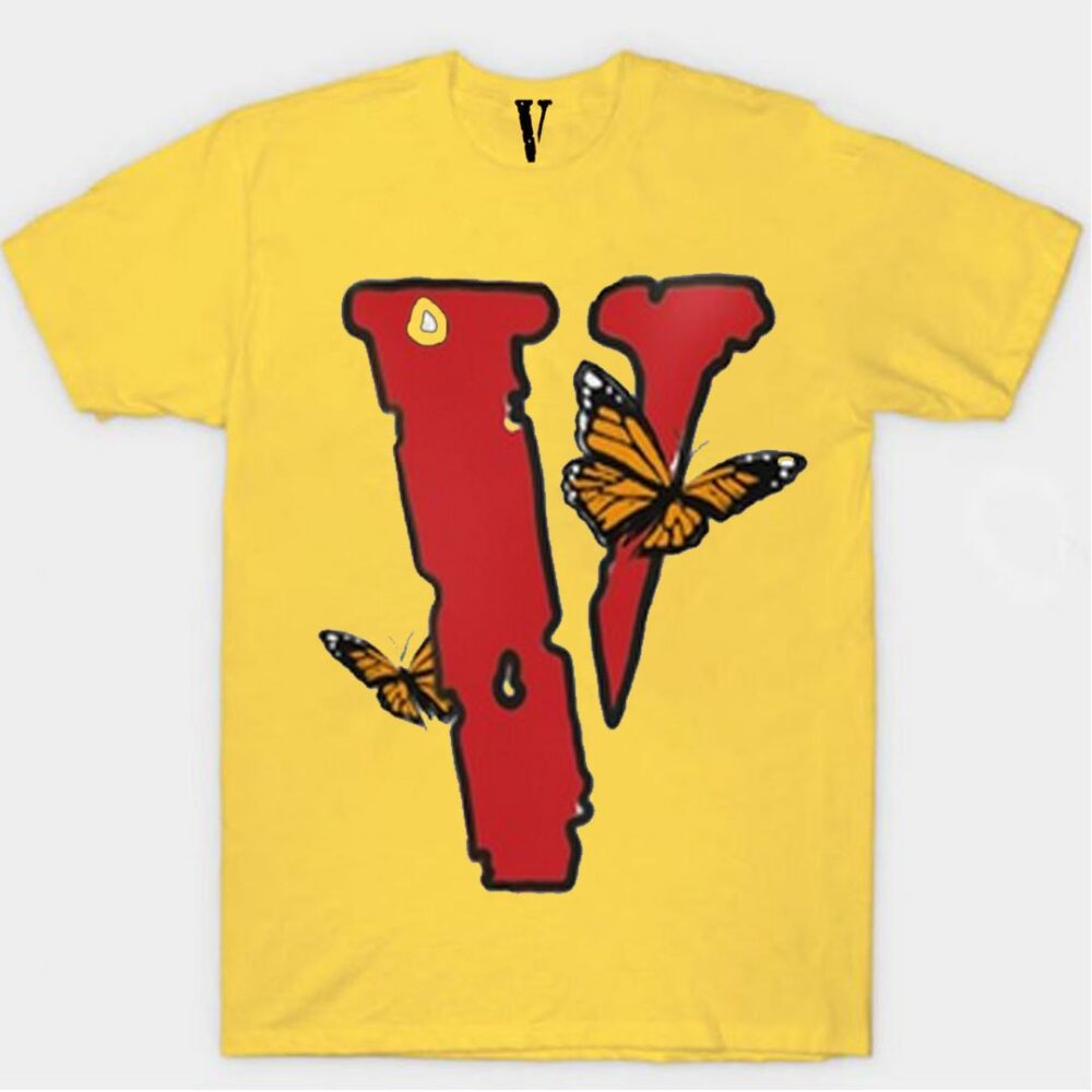 VLONE x Juice Wrld Butterfly Yellow T-Shirt