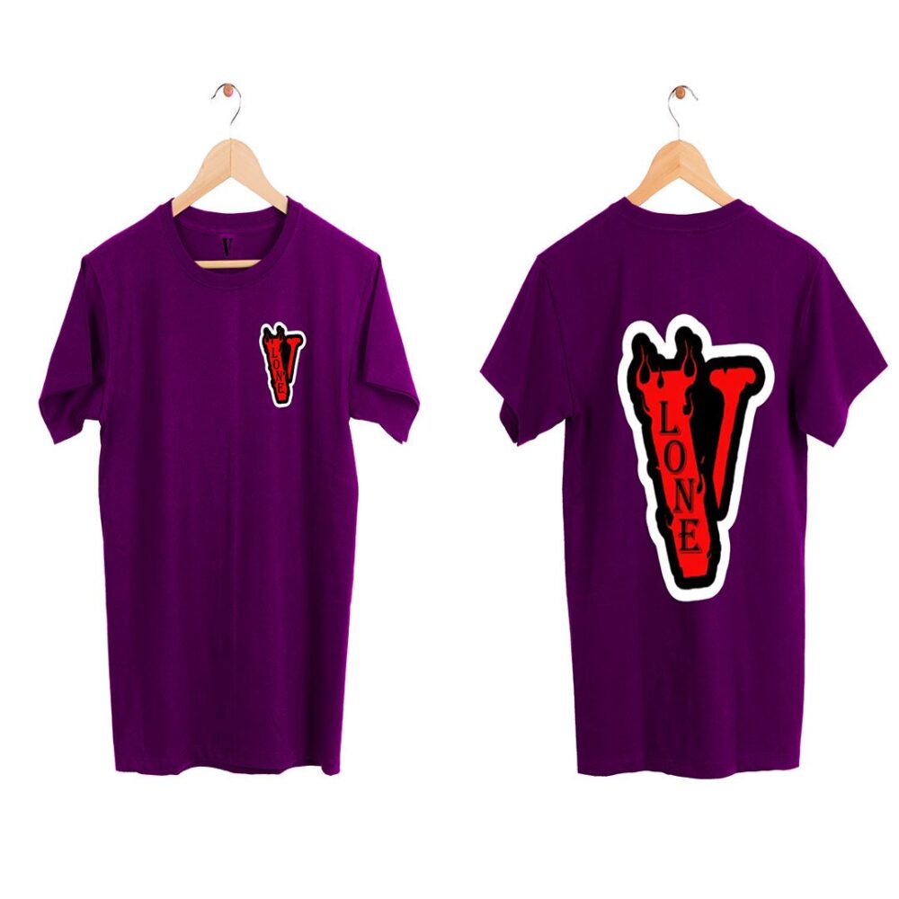 Vlone Staple Fashion Purple T-Shirt