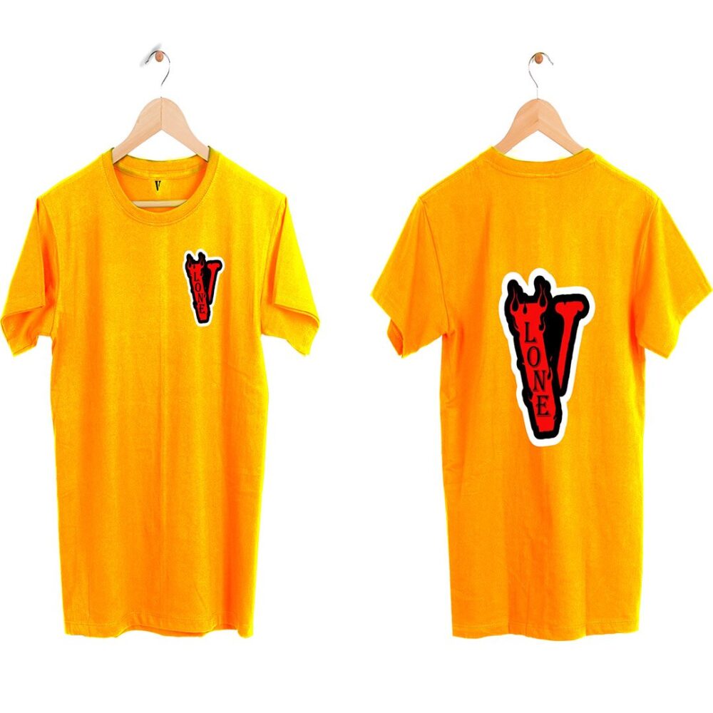 Vlone Staple Fashion Yellow T-Shirt