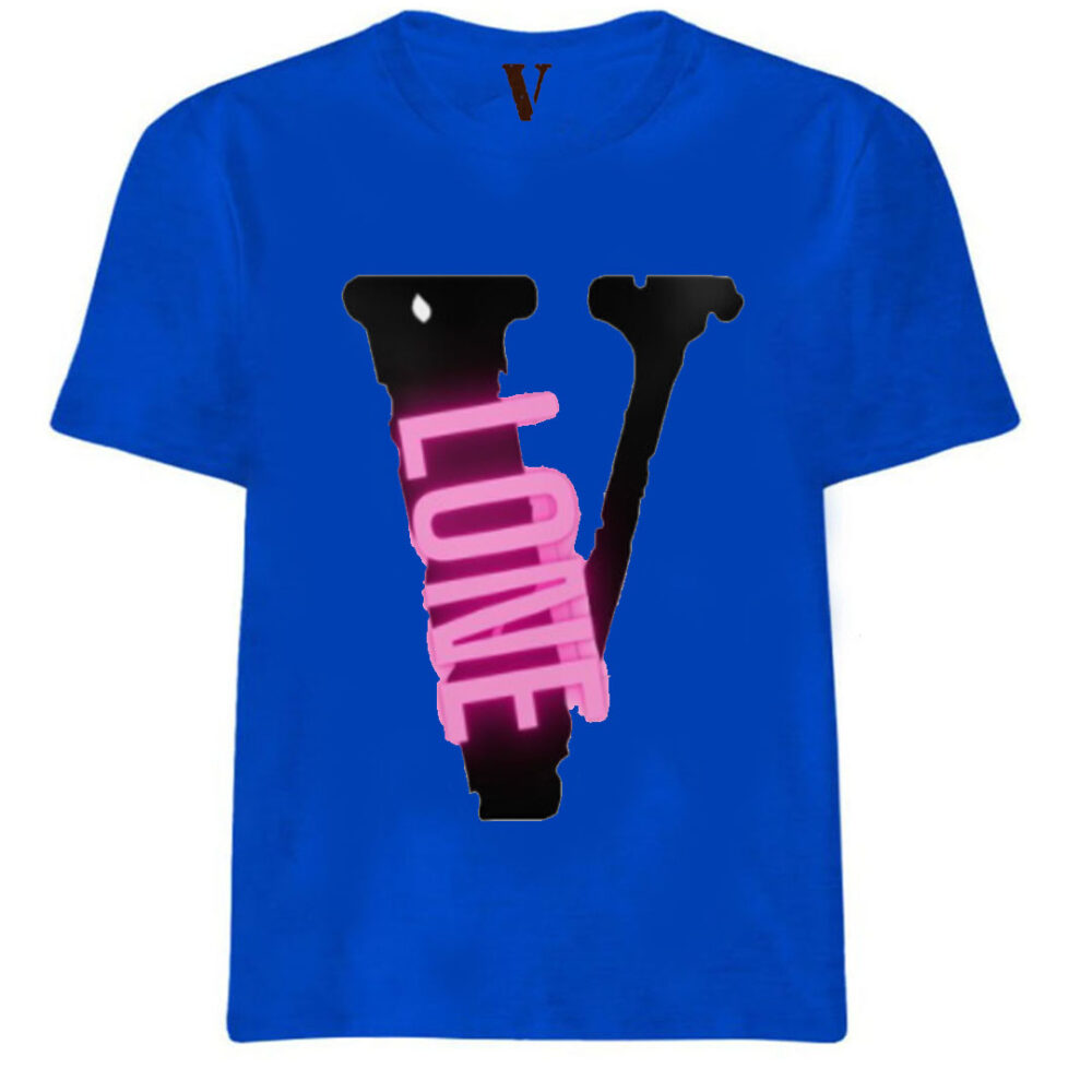 Vlone Black V Staple Royal Blue T-Shirt
