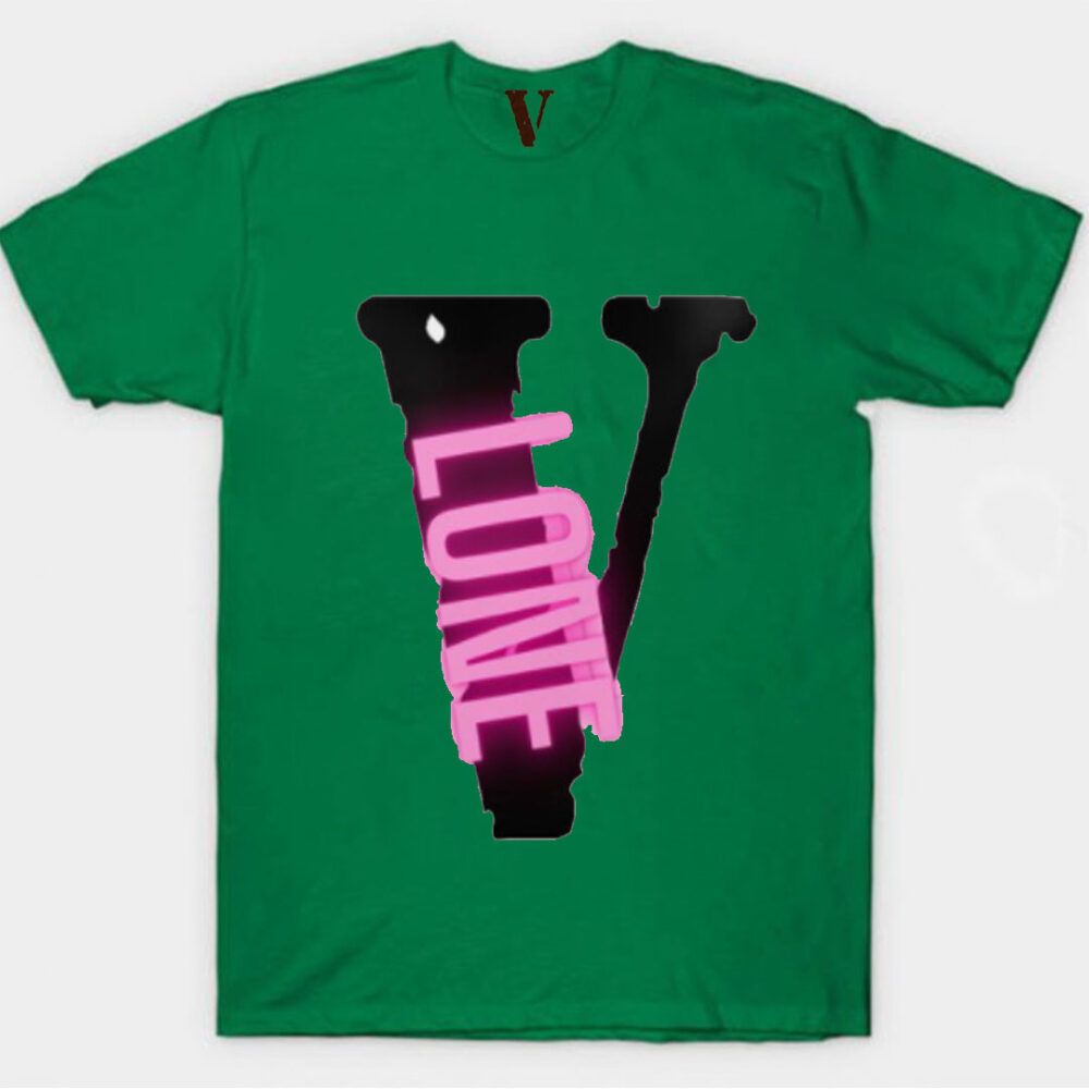 Vlone Black V Staple Green T-Shirt