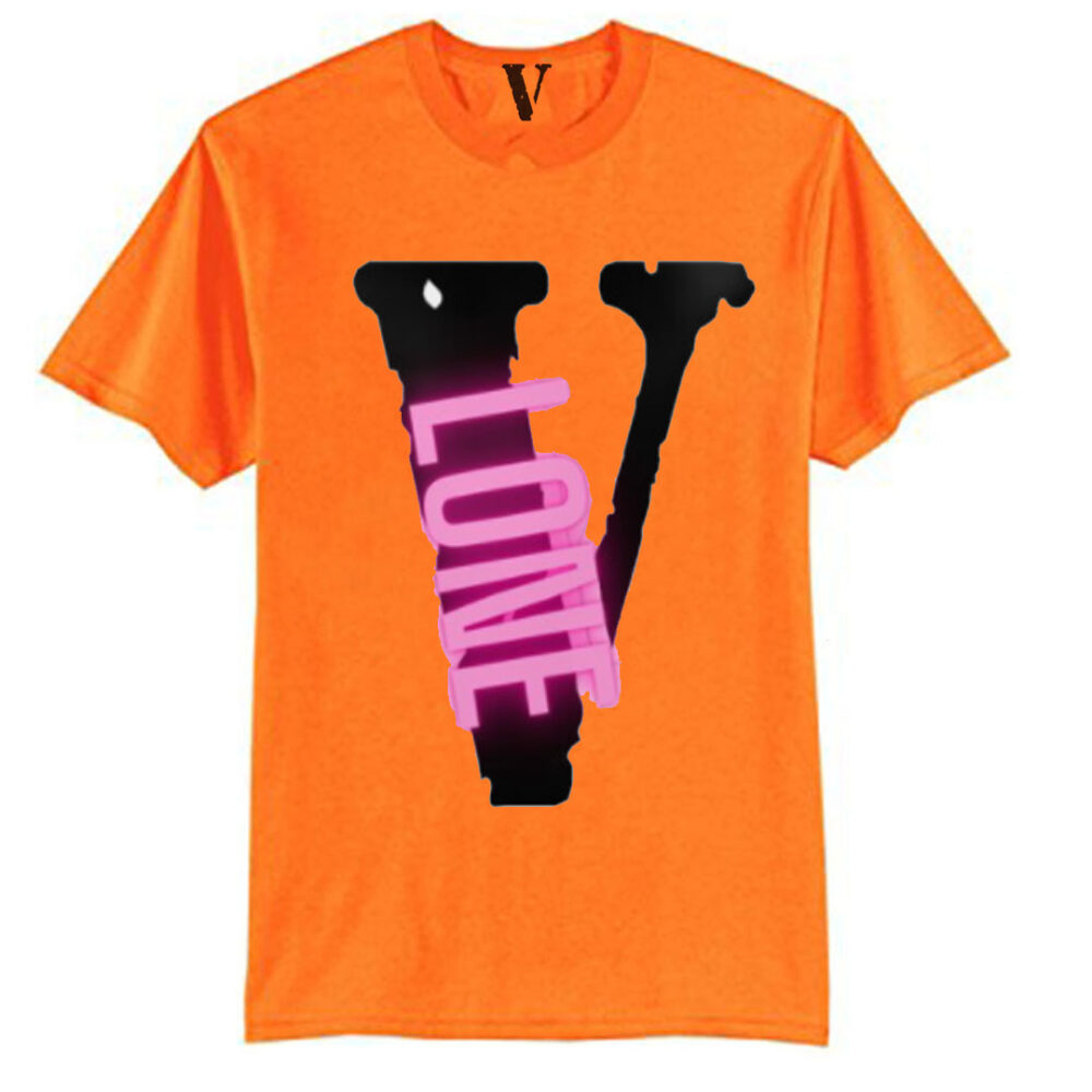 Vlone Black V Staple Orange T-Shirt