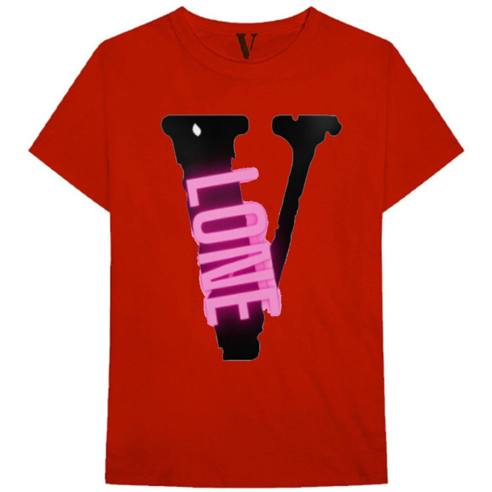 Vlone Black V Staple Red T-Shirt