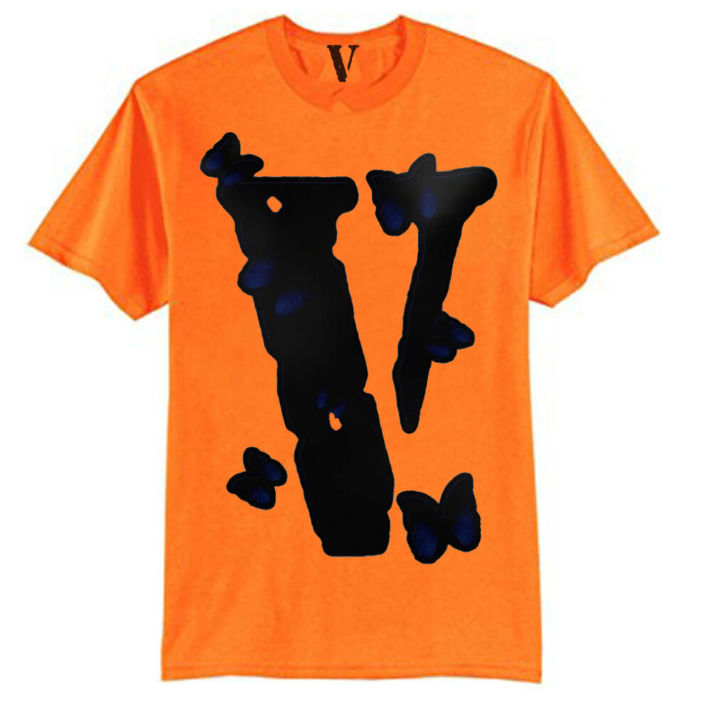 Juice Wrld x Vlone Butterfly Orange T-Shirt