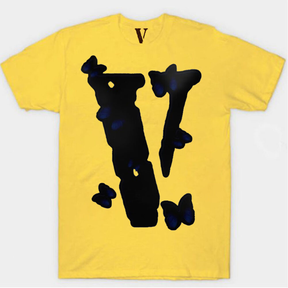 Juice Wrld x Vlone Butterfly Yellow T-Shirt