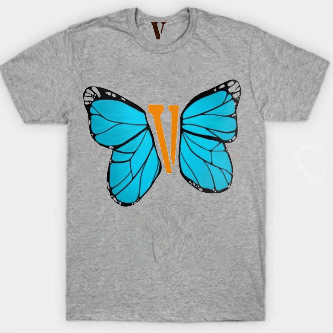 Vlone Blue || Butterfly T-Shirt Biz Vlone
