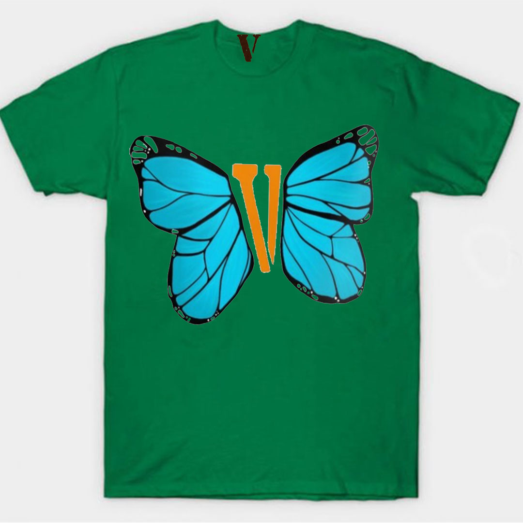 T-Shirt Vlone Blue Biz Butterfly Vlone ||