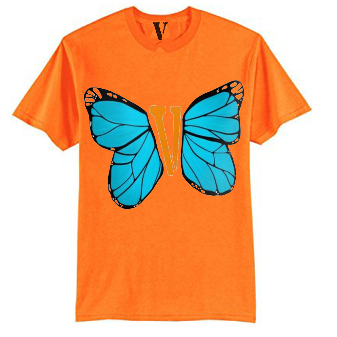 || Vlone Blue Biz T-Shirt Butterfly Vlone