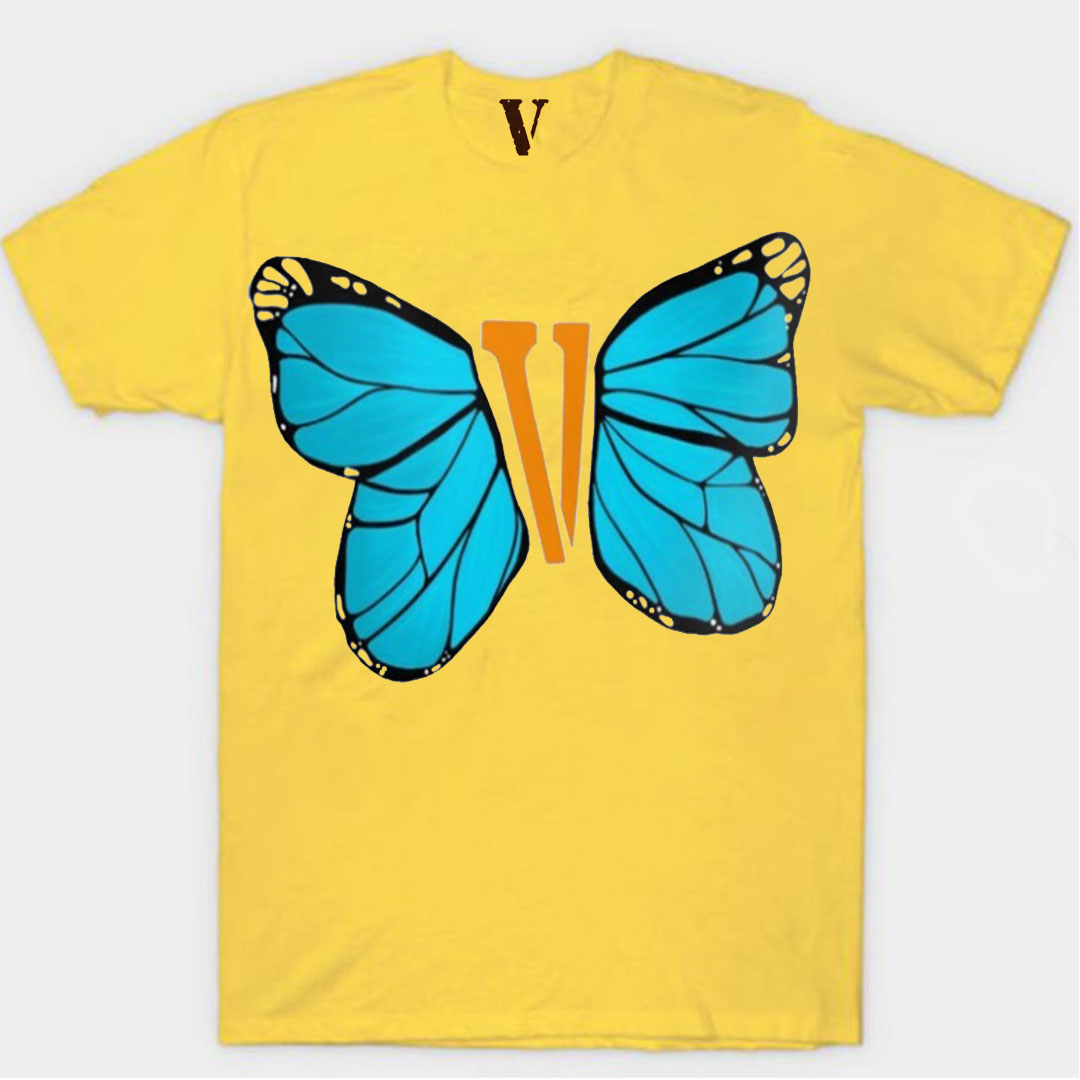 Blue Butterfly Vlone || T-Shirt Vlone Biz