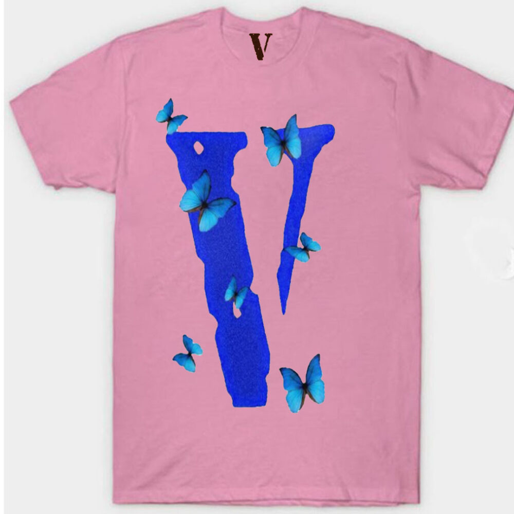 Vlone Butterfly Staple Pink T-Shirt