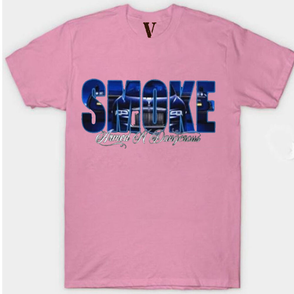 Vlone x Pop Smoke Armed N Dangerous Pink T-Shirt