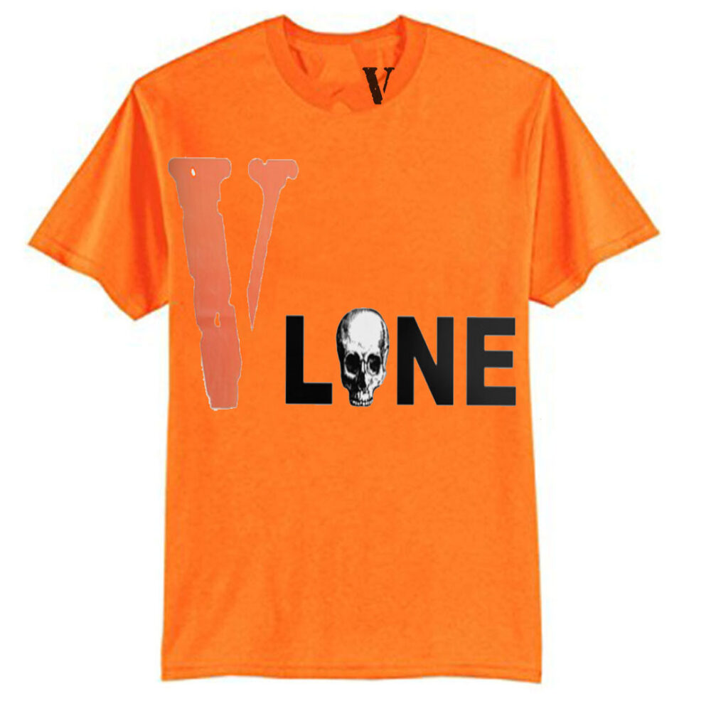 Vlone Dangerous Skull orange T-Shirt