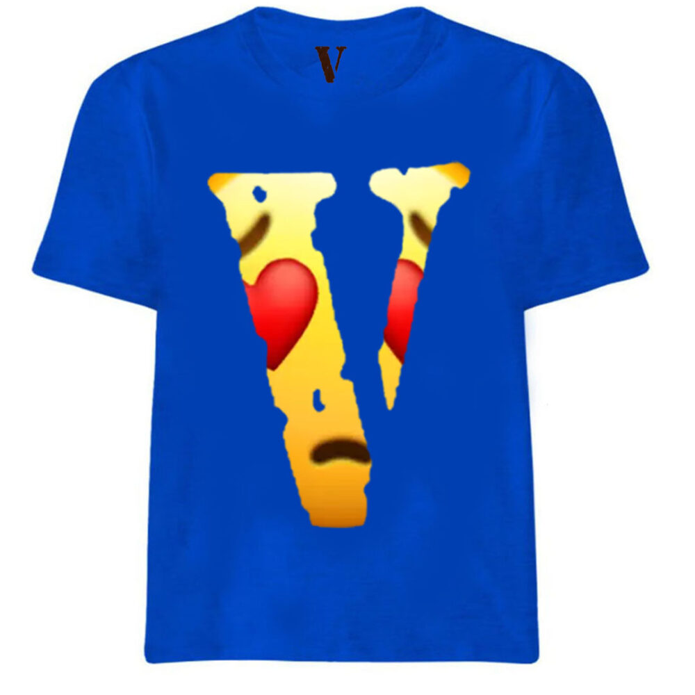 Vlone Love Emoji T-Shirt Blue