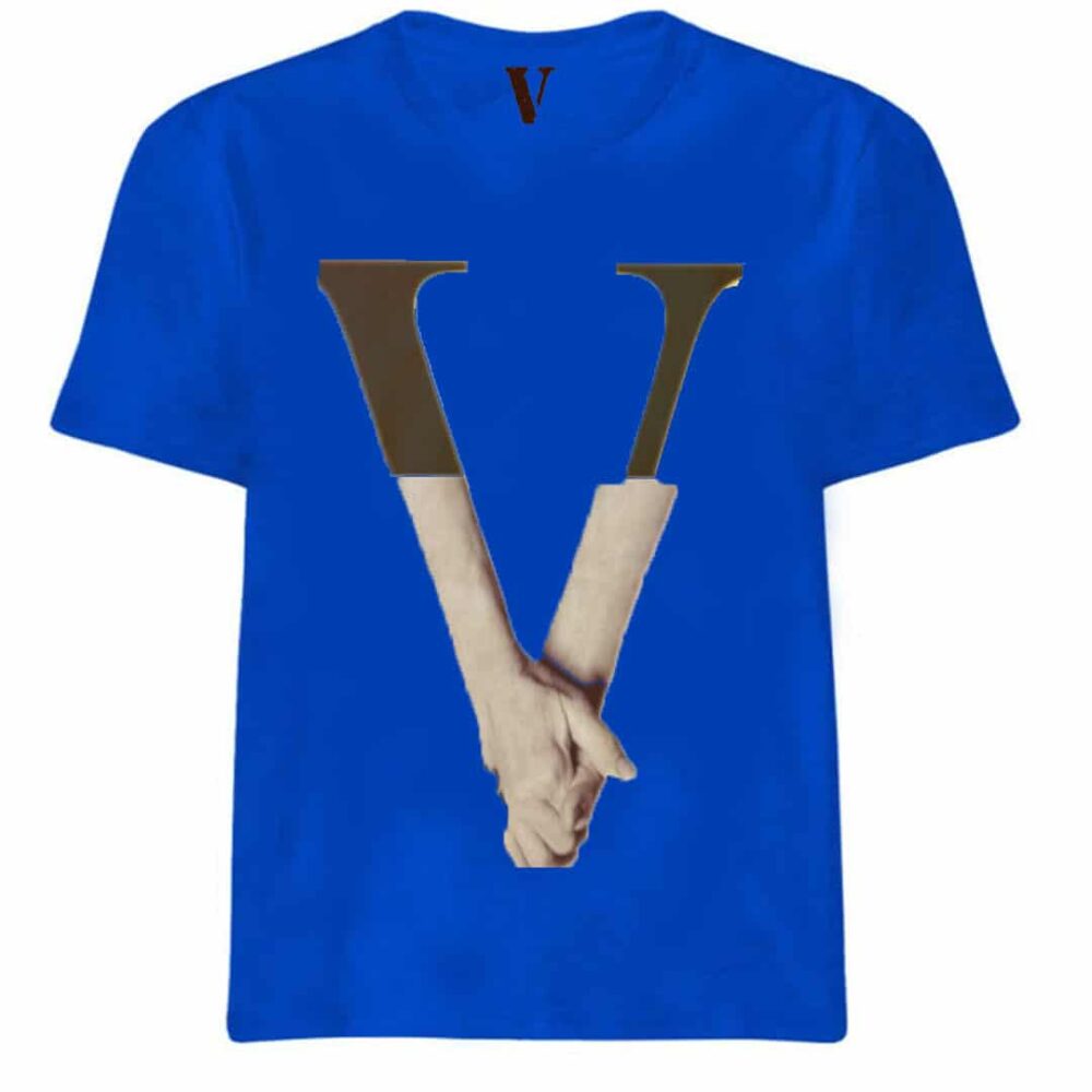 Vlone Love Shake Hand T-Shirt Blue