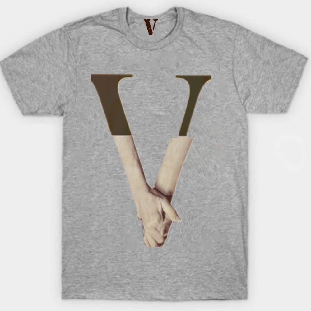Vlone Love Shake Hand T-Shirt Gray