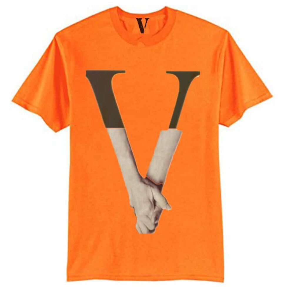 Vlone Love Shake Hand T-Shirt Orange