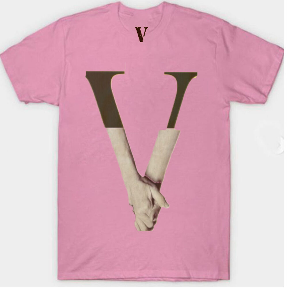 Vlone Love Shake Hand T-Shirt Pink