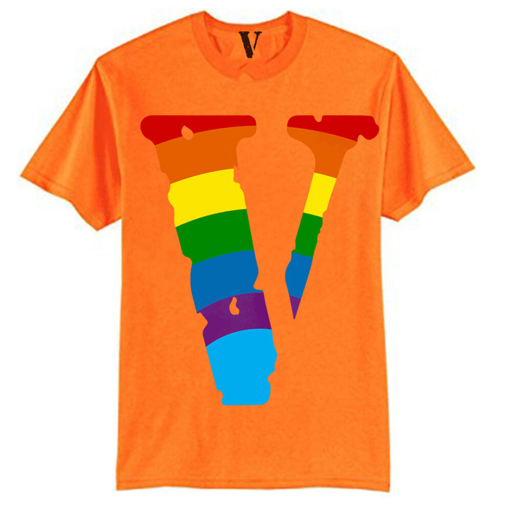 Vlone Pride Rain Bow T-Shirt Orange