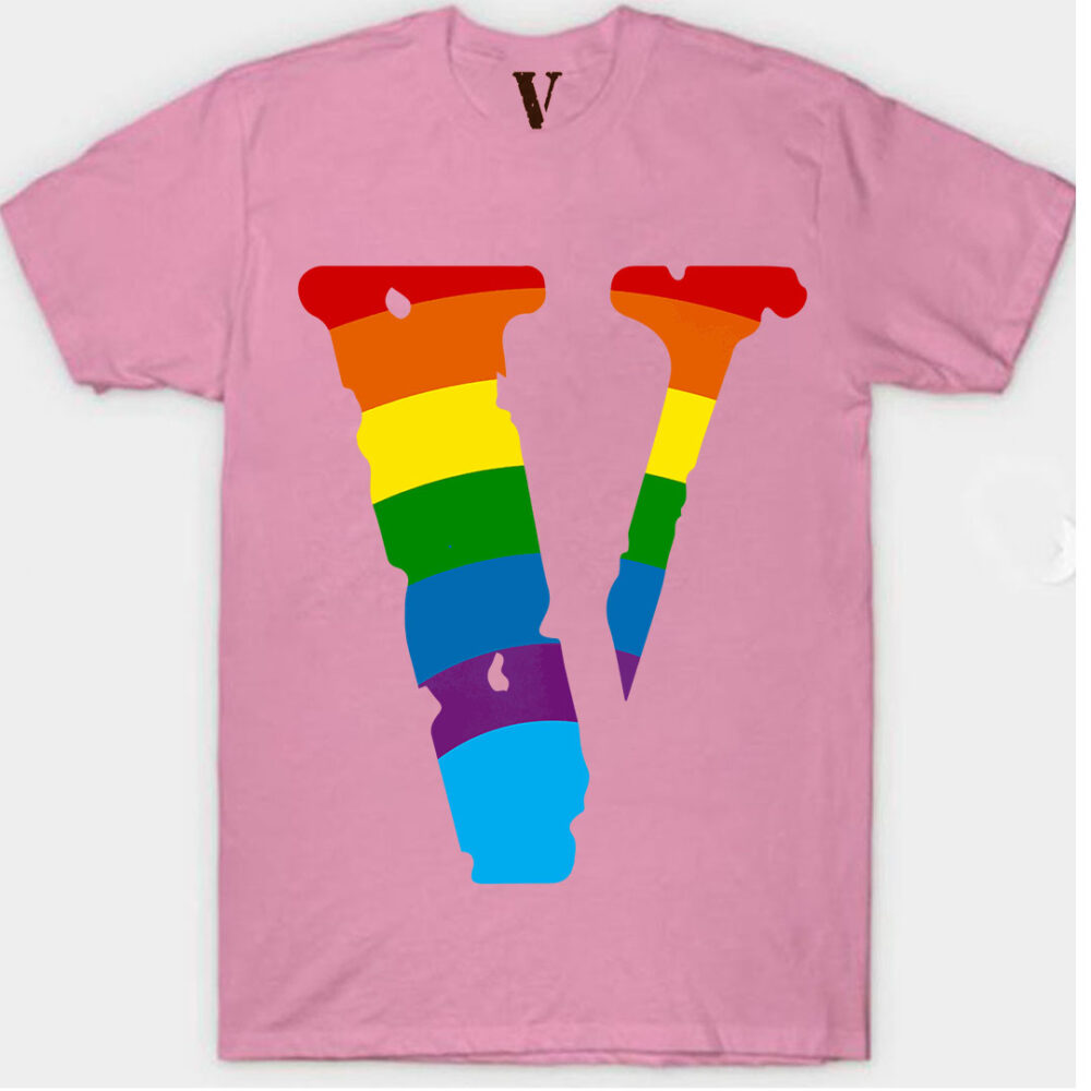 Vlone Pride Rain Bow T-Shirt Pink