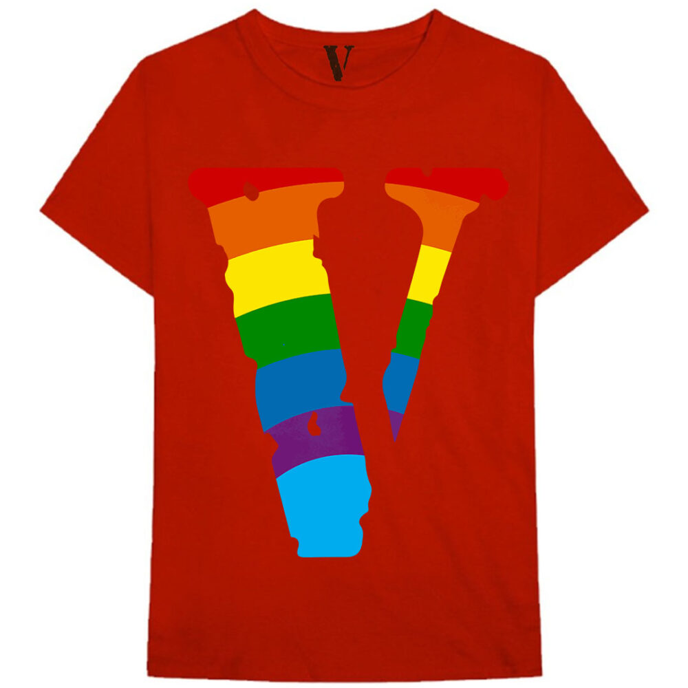 Vlone Pride Rain Bow T-Shirt Red