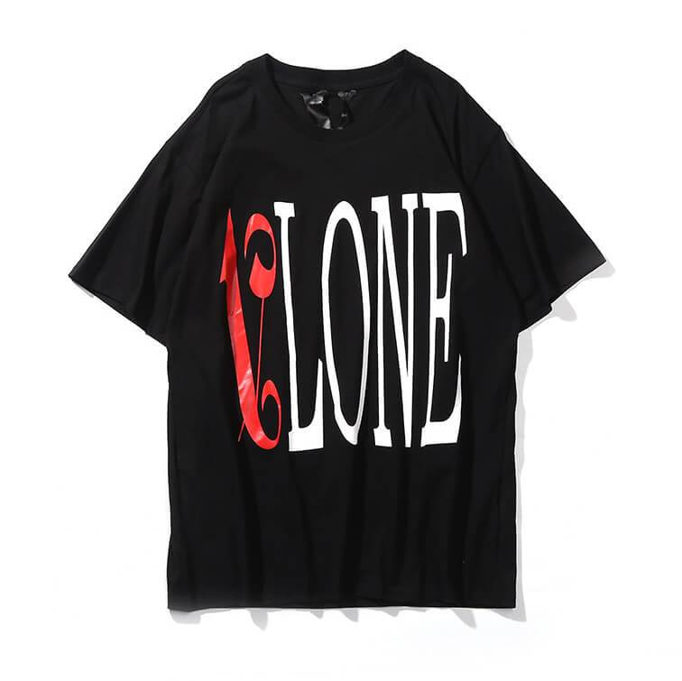 Vlone x Palm Angels T-shirt, Red and Black Vlone T-Shirt, This urban streetwear tee offers a unique blend of style and comfort.
