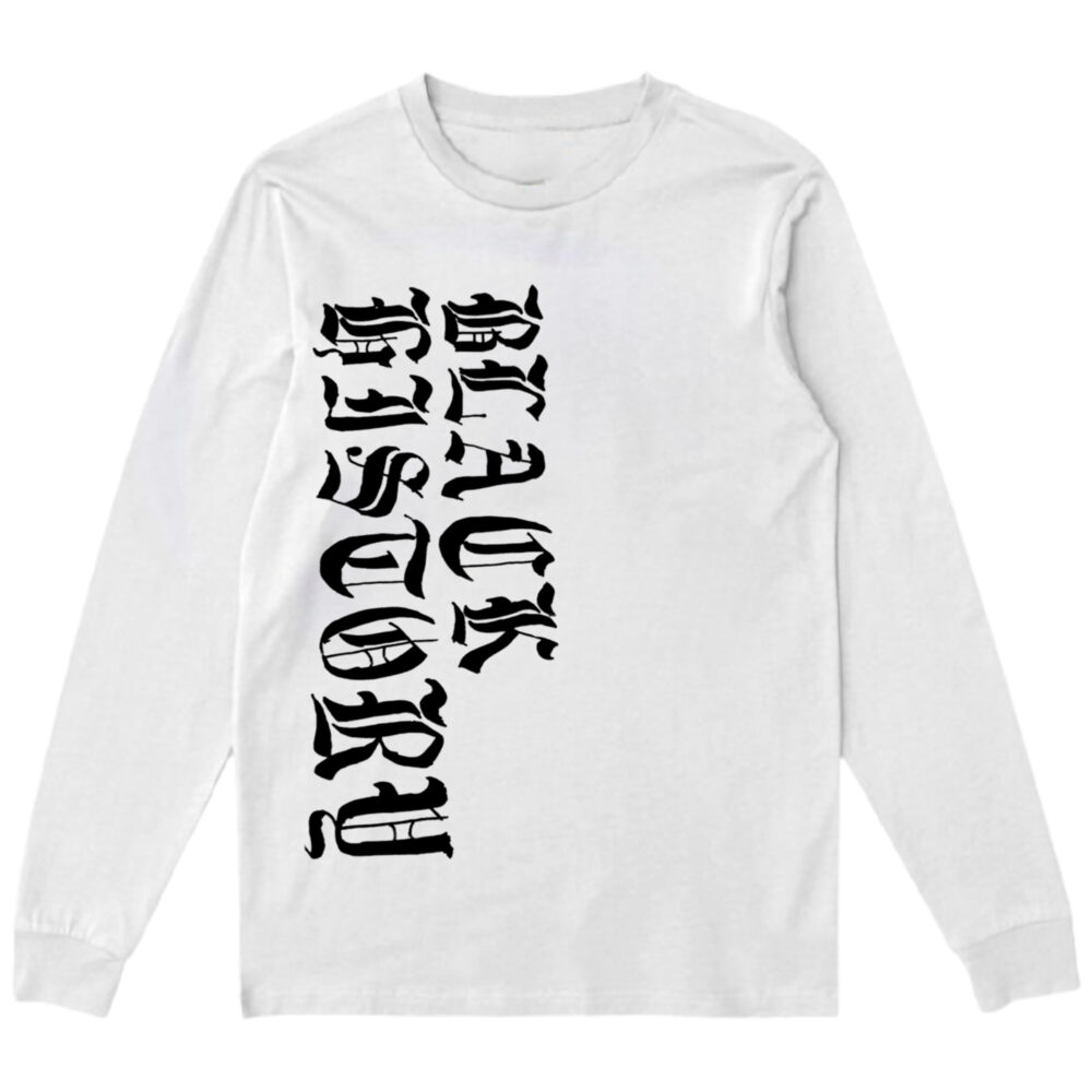 Front graphic print Back text print Ribbed cuffs&hemline Crew neck Long sleeves