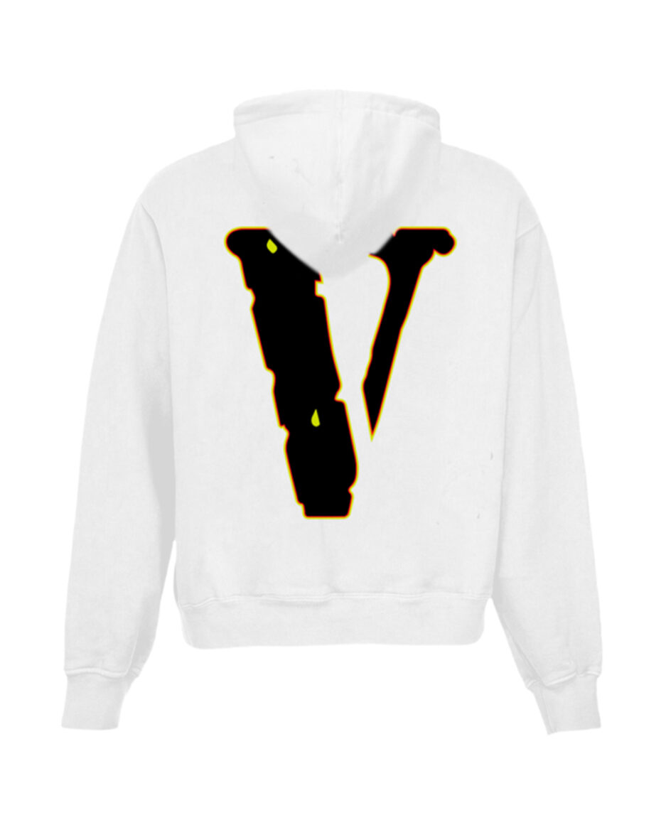 Juice Wrld x Vlone Legend Hoodie – White-Back V Printed