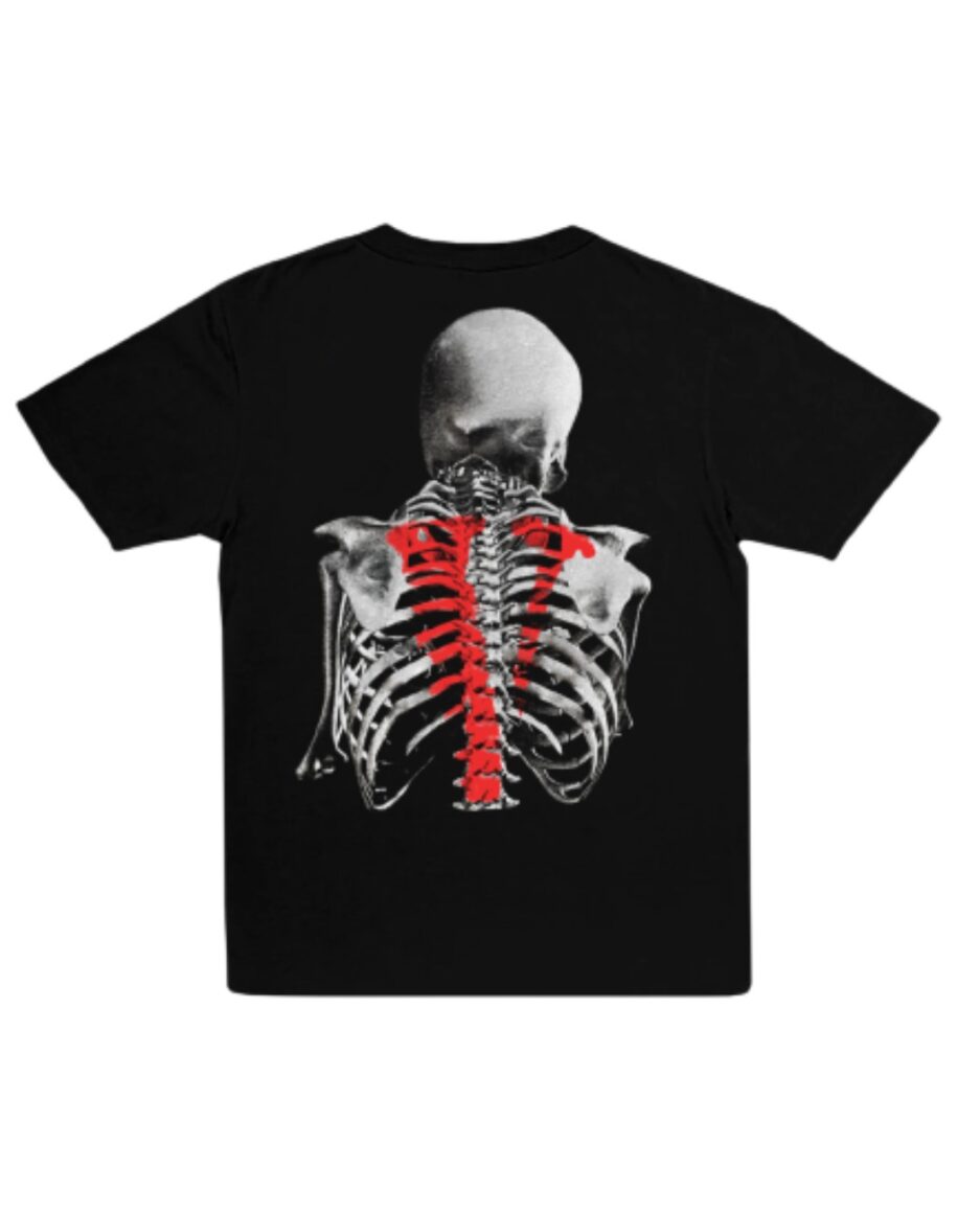 NeverBrokeAgain Vlone Bones Tee – Black-Back