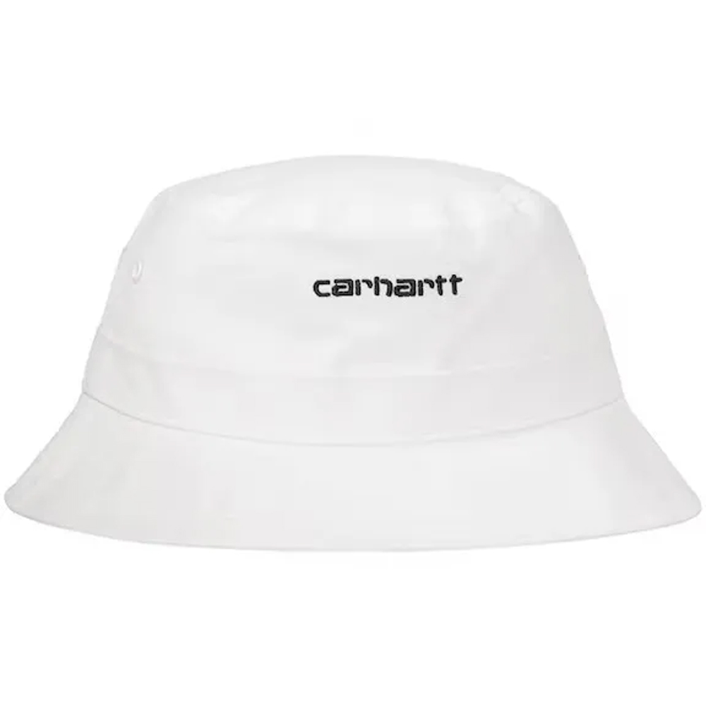 Carhartt WIP Script Bucket Hat – White/Black