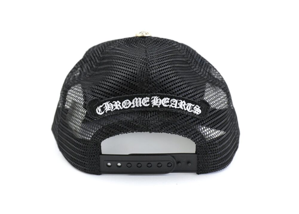 Chrome Hearts Leather Star Trucker Hat – Black-White