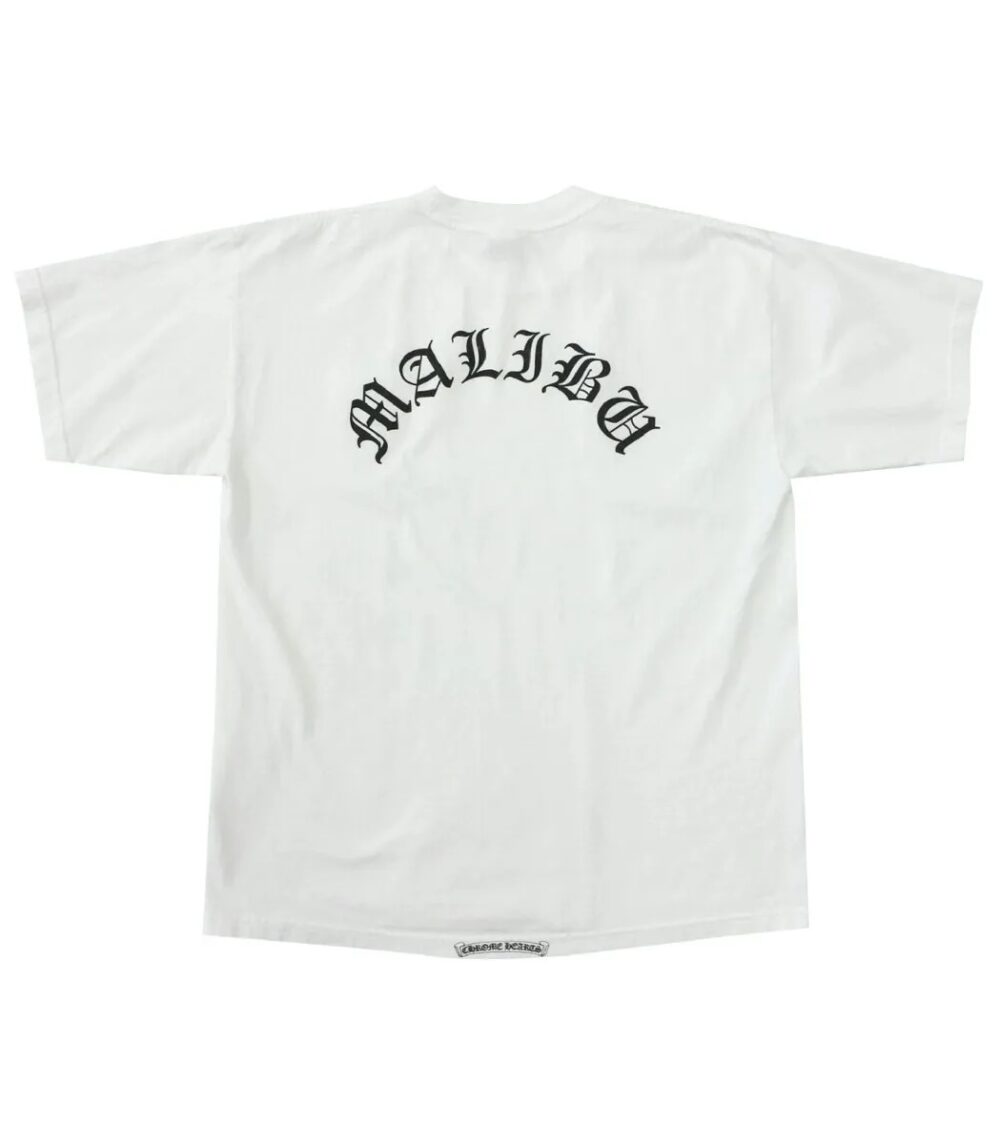 Chrome Hearts Malibu Exclusive Script Letter T-Shirt – White