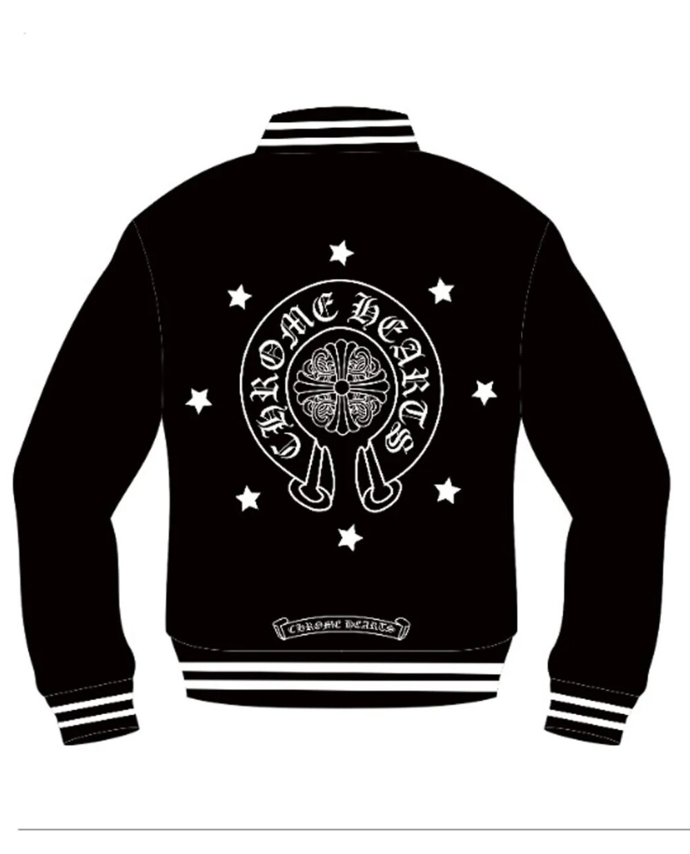 "Introducing the Chrome Hearts Malibu Exclusive Stars Jacket – a symbol of luxury and style."