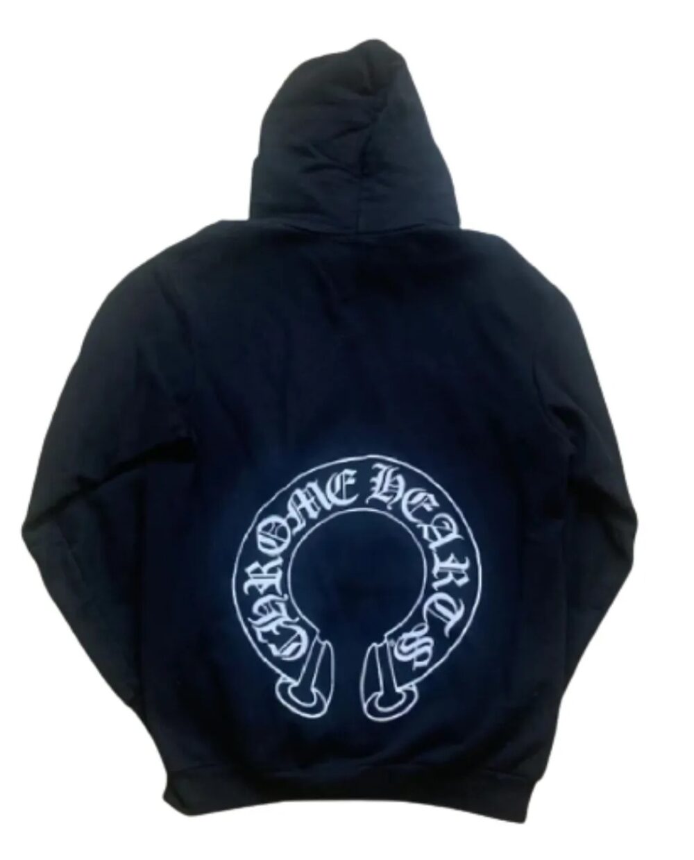 "Black Chrome Hearts Online Blue Exclusive Hoodie featuring the iconic Chrome Hearts logo."