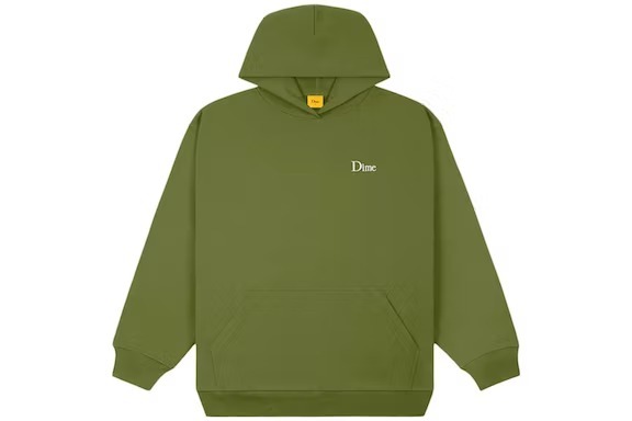 DIME Little Logo Hoodie, Stylish and comfortable hoodie, Trendy streetwear fashion, Cardamom hoodie with DIME logo, High-quality clothing by DIME, Urban fashion essential.