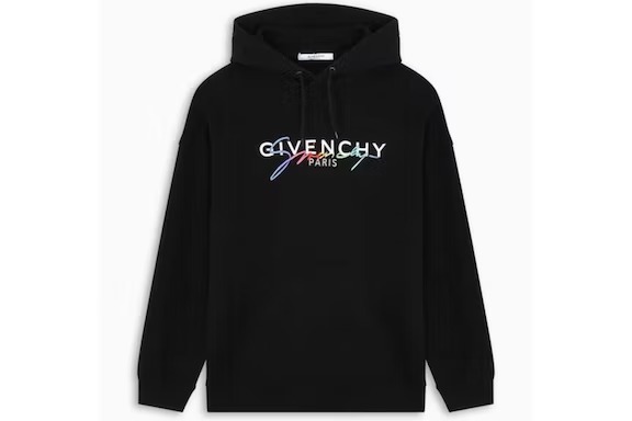 Givenchy Rainbow Signature Hoodie in Black