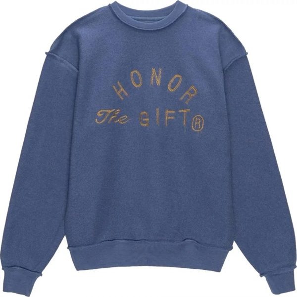 "Navy Honor The Gift D-Holiday HTG Weathered Crewneck"