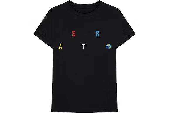 Travis Scott t shirt, Astroworld Tee Black, Iconic Collaboration